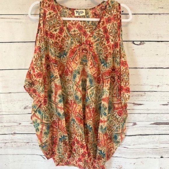 Show Me Your Mumu Peta-Boo Tunic in Santiago Sandstone - Picture 4 of 9